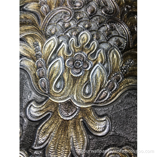 vinyl Emboss Waterproof wallpaper for wallcovering